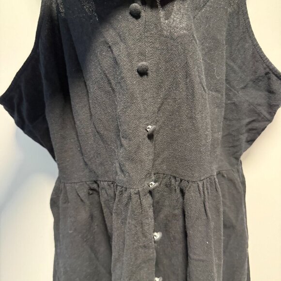 Universal Threads Black Midi Strap Dress Large 100% Cotton - Picture 3 of 8